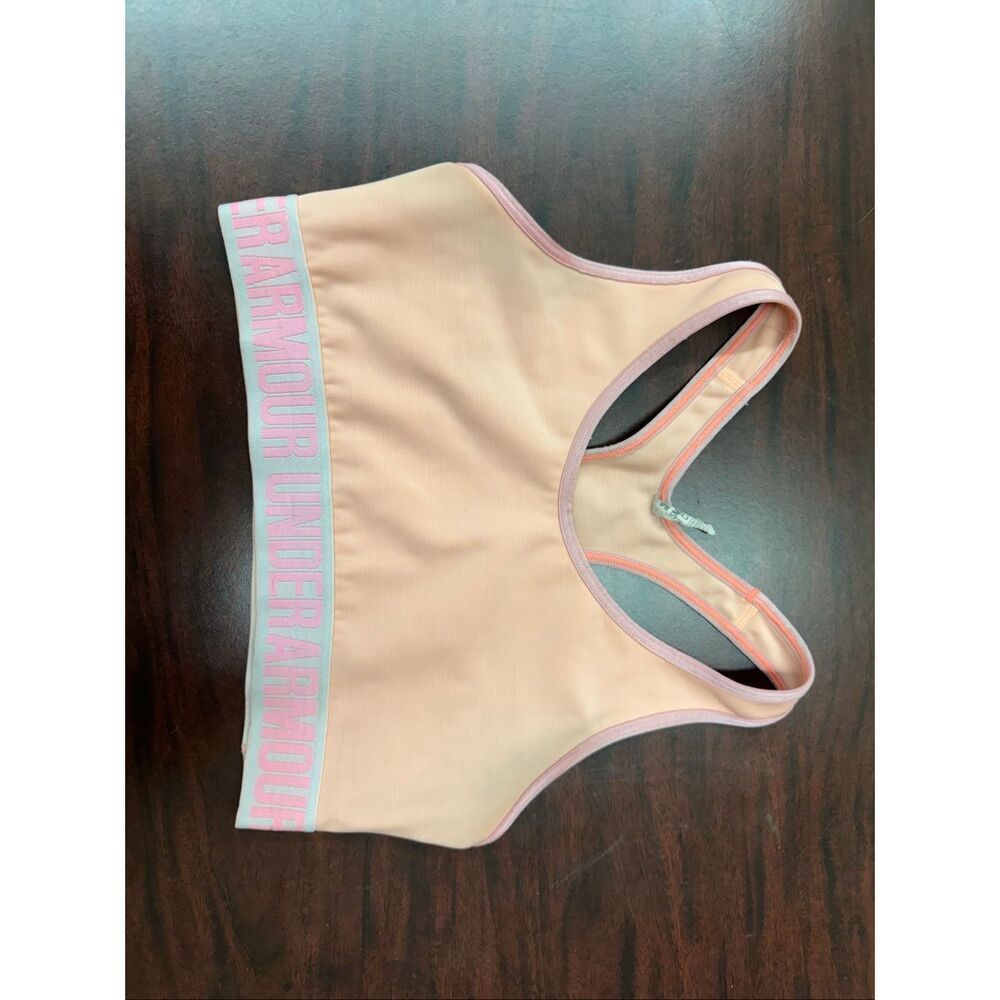 Under Armour Compression Peach Colored Sports Bra Size Small